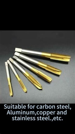 TiN coated spiral point taps-longer tool life.#spiralpointtap #guntap #throughholetap #tappingtool