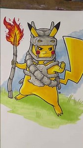 Bone Helmet Battle Pikachu Drawing Process #HowToDraw #Pokemon #Pikachu #Art