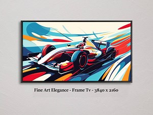 Formula 1, Abstract, F1, Car Models, Illustration, Television Picture Frame, Samsung Frame Tv, - Etsy UK