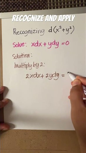 Recognizing d(x^2 +y^2) Calculus Trick