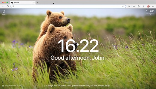 新版 Edge 浏览器-关闭首页顶部搜索栏-教程