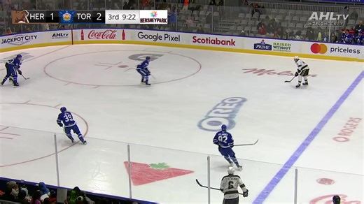Reilly Webb pics up his first AHL point on Pro's game-tying goal! | Hershey Bears