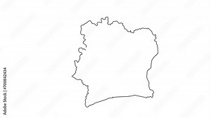animated sketch of the Ivory Coast map icon