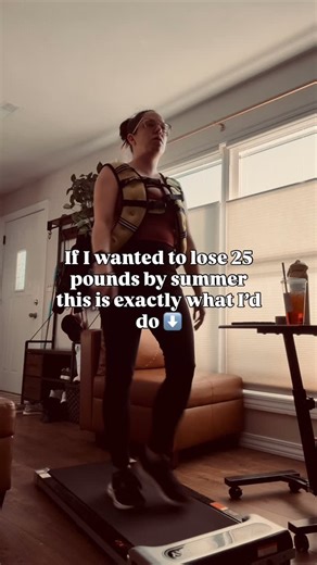 Kay | Fitness & Online Income on Instagram: "If I wanted to lose 25 pounds by summer, this is exactly what I’d do (and already did): • Walk 3 miles every day in a weighted vest because it maximizes results without the extra effort • Track calories burned and calories eaten so there’s data not guessing and then fix what’s holding me back • Track sleep and actually fix it because without good sleep your body can’t lose weight • Work on mental health alongside my body because no plan survives a cha