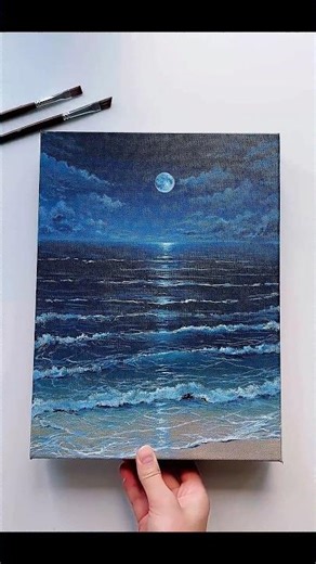 “From Chaos to a Stunning Ocean Masterpiece 🌊 | Satisfying Art Transformation”
