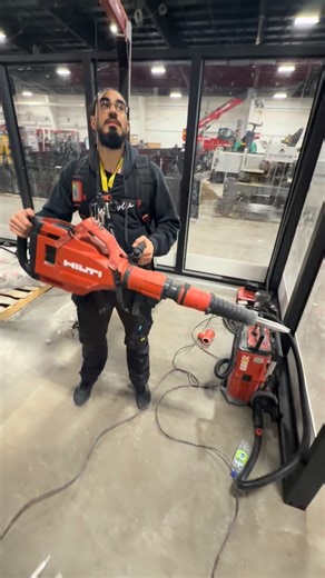 Take it from someone who doesnt normally break concrete, but could immediately see the benefits of the @hiltinorthamerica EXO T -22 balancer. - This is a tool like no other. It might look a little different, but it works by transferring tool weight to your hips and shoulders, drastically reducing the energy spent both lifting and manipulating a breaker, especially during operation. - The EXO T works by lifting and maintaining the position of a breaker or drill but without limiting its motion, yo
