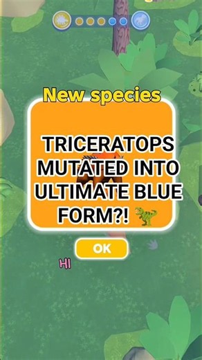 TRICERATOPS MUTATED INTO ULTIMATE BLUE FORM?! 🦖 Horned Dino Evolution #shorts