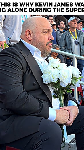 Movies | Clips | Montages on Instagram: "In the middle of the roaring crowd at the Super Bowl, where lights flash and celebrities fill every VIP section, one unexpected moment quietly stole the spotlight. . A man who looked exactly like Kevin James was sitting alone in the stands. Sharp suit. Fresh flowers in hand. Calm expression. Completely unbothered by the chaos around him. . No friends leaning over to talk. No security nearby. No cameras officially pointed his way. Just thousands of fans sl