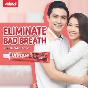 Having fresh breath makes catching up more fun! 👫🏻 With UNIQUE toothpaste Hot Mint Fresh, mas enjoy kasama ang special someone! Buy now at the nearest grocery stores and supermarkets! 🛒 | Unique Toothpaste