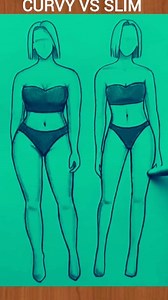 curvy Vs Slim girl figure drawing #figure #drawing #curvy #slim #girl | Lavi Arts