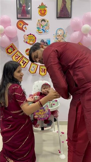 The tradition of Aanparshan 🙏🏻🕉️#firstbite #firstfood #trending #love #ytshorts #milestone #viral