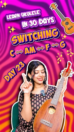 Learn To Switch Chords | How to Change Chords On Ukulele | Learn Ukulele Easy #shorts