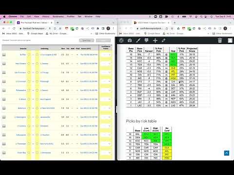 How to make Pro Football Pick'em Against the Spread Confidence Picks