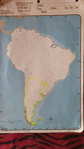 Ubicación geográfica de la Argentina en América del Sur