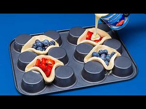 Puff pastry dessert prepared with a brilliant and quick trick