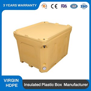 [Hot Item] Reusable Large Food Grade Processing Cheap Fish Storage Cold-Chain Logistics Container Plastic Cooler Insulated Pallet Box with Lid