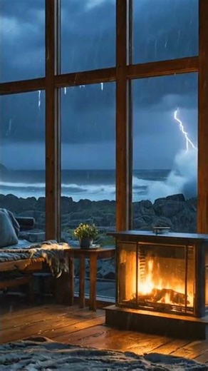 Heavy Rain on Luxury Glass Tent 🌧️ Snowy Mountain Rain Sounds for Sleep & Relaxation