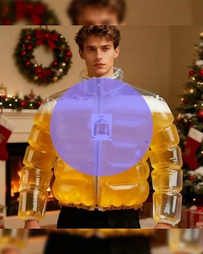Transparent Wearable Beer-Drinking Jacket for Parties, Festivals & Gag Gifts