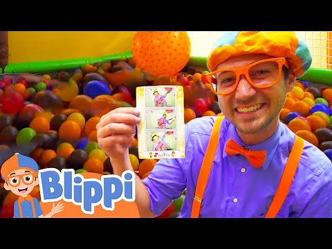Blippi Plays and Learns at the Indoor Playground! | Colors and Shapes | Educational Videos For Kids