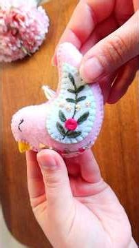 Embroidered felt bird Easter ornament #embroidery #feltcrafts #sewing #craft #easter #needlecraft