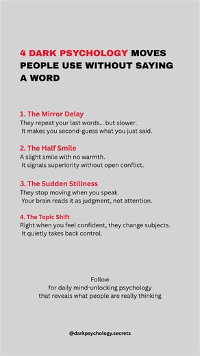 4 Dark Psychology Moves That Control the Conversation