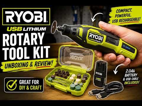 RYOBI USB Lithium Rotary Tool Kit Unboxing & Review – Is It Worth It?