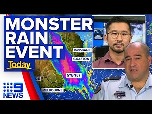 Hail and flood warnings as Sydney set to break rain record | Weather | 9 News Australia
