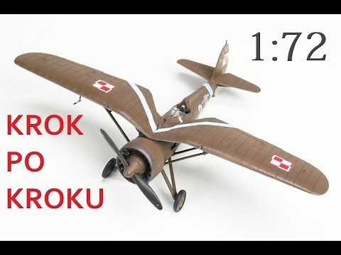 PZL P.11c Airplane Model Kit - Construction and Brush Painting. A Beginner's Guide