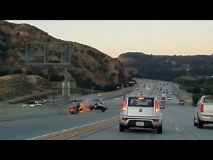 Road rage sparks crash chaos on LA freeway