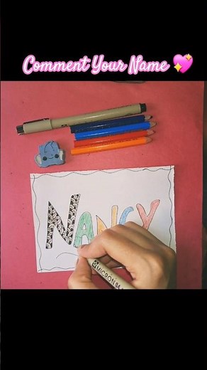 Cute names Diy 😱😍💕#nameart#diy#craft#ytshorts#viralvideo#letteralovers#youtube#letter#diy#comment