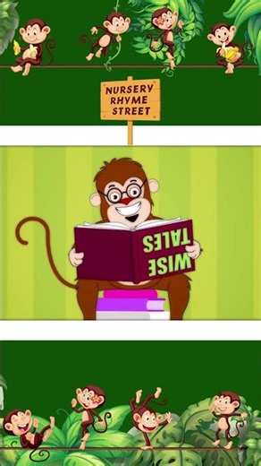 Monkey Finger Family - Daddy Monkey Song #shorts #fingerfamily #kidssongs #nurseryrhymestreet