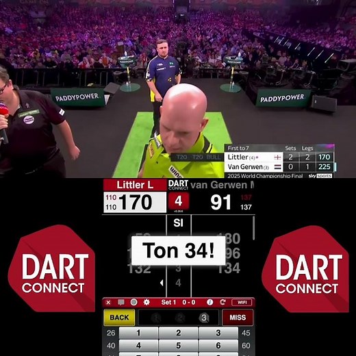 Luke Littler vs. Michael van Gerwen ONE LEG!! #darts #dartconnect #lukelittler