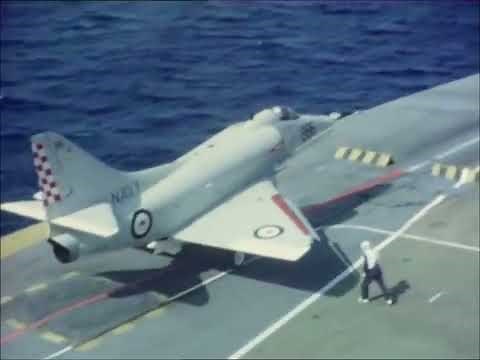 Royal Australian Navy A-4G Skyhawks operations aboard HMAS Melbourne (early 70s)