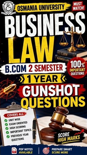 blaw 2 sem most important questions | Business Law | 2026 | # viral