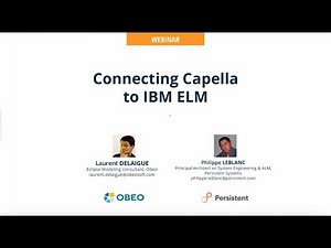 Connecting Capella to IBM ELM platform (IBM Jazz) | Webinar Publication for Capella