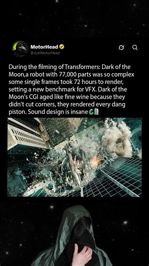 During the filming of Transformers Dark of the Moon (2011), it took days to make this scene