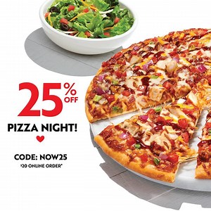 375K views · 165 reactions | Yup, you have earned a pizza night! We are offering 25% off online orders so you can pre-order your pizza and pick it up quickly. Use code: NOW25. *Available online only at participating locations for a limited time. $20 minimum purchase required. Discount off regular menu price. Excludes FAVES®, XLNY® and Friday pizza deals. Not valid with other offers. Limit 3. | Papa Murphy's Pizza | Facebook