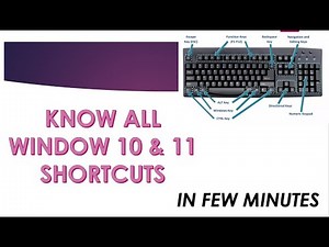 WINDOWS 10&11 KEY SHORTCUTS every one must Know