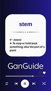 C1 English Word: STEM | Meaning & Pronunciation