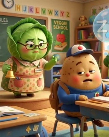 “Tomato Potato Carrot School 😂🥕 | Funny Vegetables Cartoon Video”