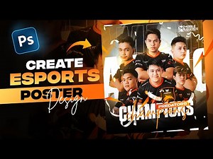 How To Create Proffesional Esports Poster Design In Photoshop Free Template |Full Tutorial Speed Art