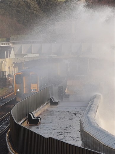 Storm Ingrid Hits Dawlish: Sea Wall Waves and Rail Struggles