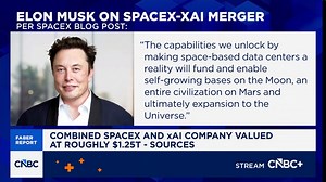 Faber Report: Combined SpaceX and xAI company valued at roughly $1.25 trillion