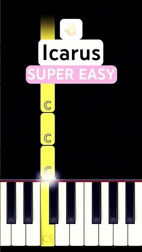 Icarus 🤚🏻 (Right Hand Only – SUPER EASY Piano Tutorial) | #shorts #piano #tutorial #pianotutorial