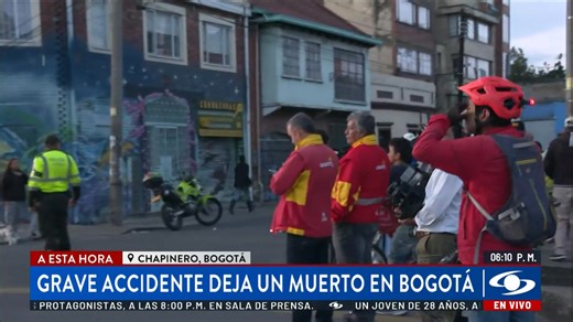 Se reporta un grave accidente en Bogotá, en la calle 63 con carrera 17. El hecho deja, hasta el momento, una persona fallecida. Esto se sabe. Siga la señal de Noticias Caracol en Vivo en noticiascaracol.com | Noticias Caracol