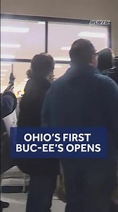 Customers countdown the final seconds before Ohio's first Buc-ee's opens its doors!
