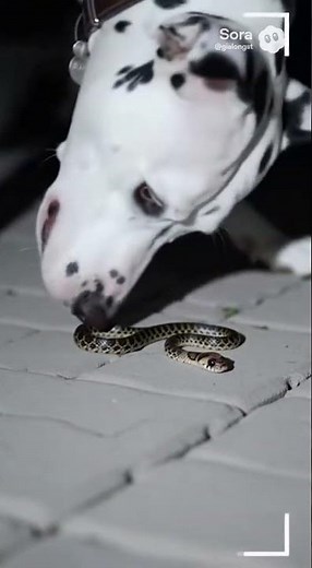 Albino King Cobra vs Mama Dalmatian: Backyard Rescue Caught on CCTV