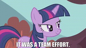 It was a team effort.