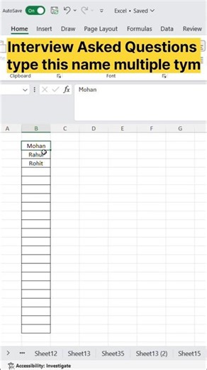 Excel Trick: Ek Baar Likho, 100 Baar Use Karo!Excel me Same Name Baar-Baar Type Karna Band! 😲#excel