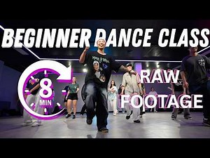 8 mins Beginners hiphop dance class warm up focusing on size and energy changes
